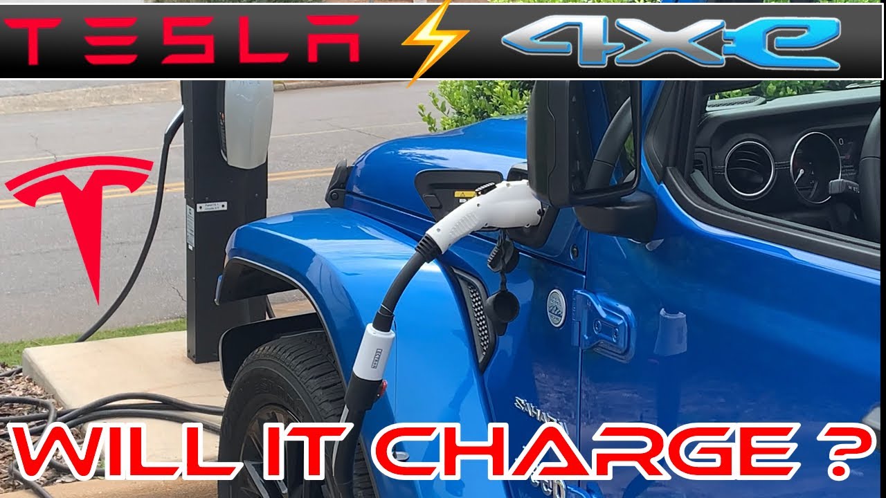 Will the Jeep wrangler 4xe charge using a J1772 to Tesla adapter. - YouTube