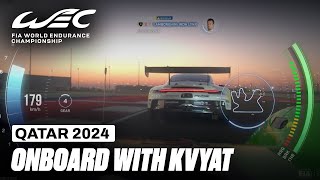 Onboard Lap Daniil Kvyat Lamborghini SC63 Hypercar I Qatar Airways Qatar 1812 KM I FIA WEC