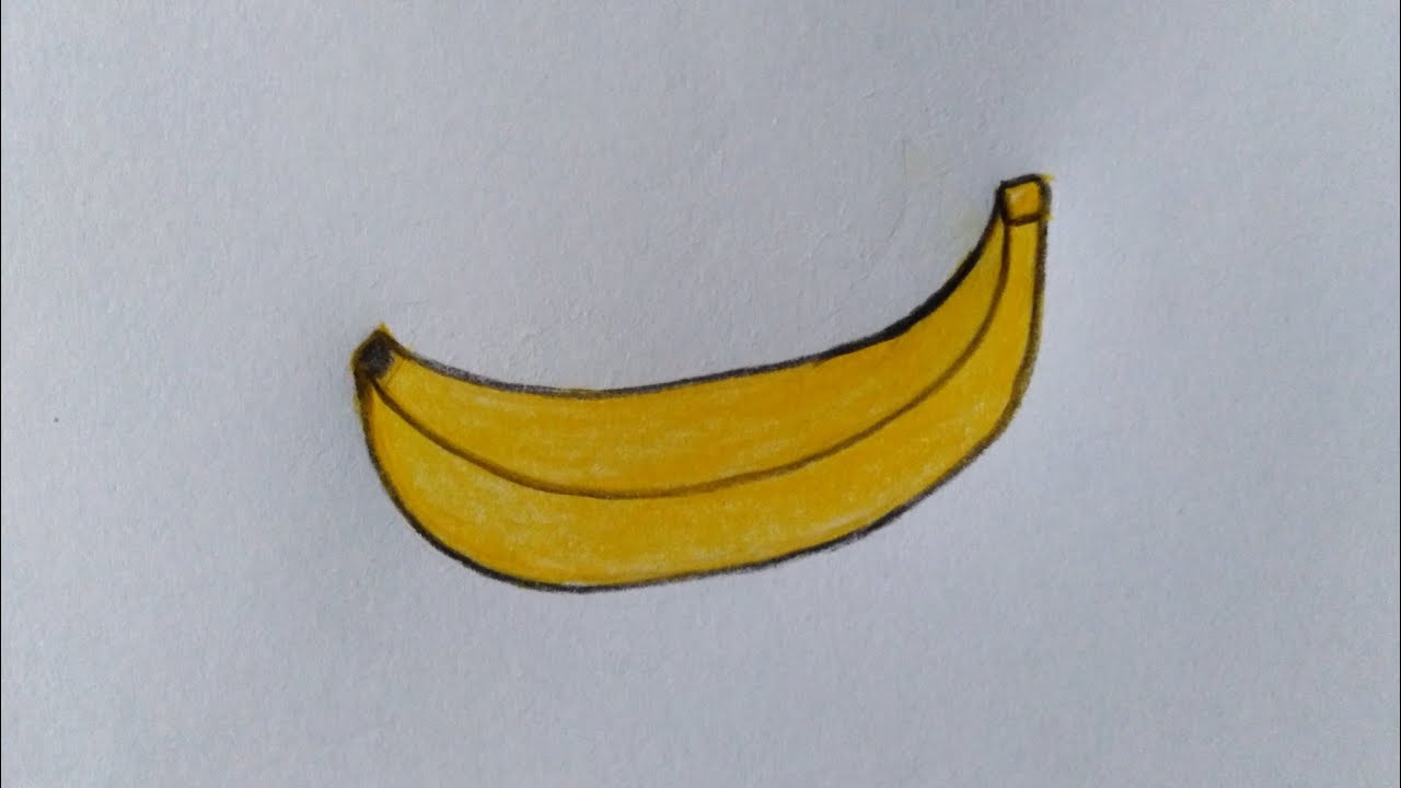 สอนวาดรูปกล้วยหอมแบบง่าย​ ๆ​ 🍌  How​ to​ draw​ a​ banana  Easy​ | My​ Sky​ Channel.