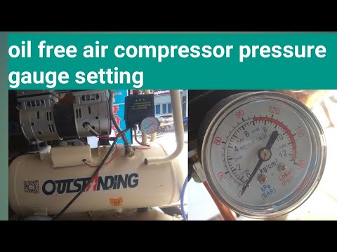 oil free air compressor ka pressure gauge setting psi 35 auto cut air pressure setting about Urdu