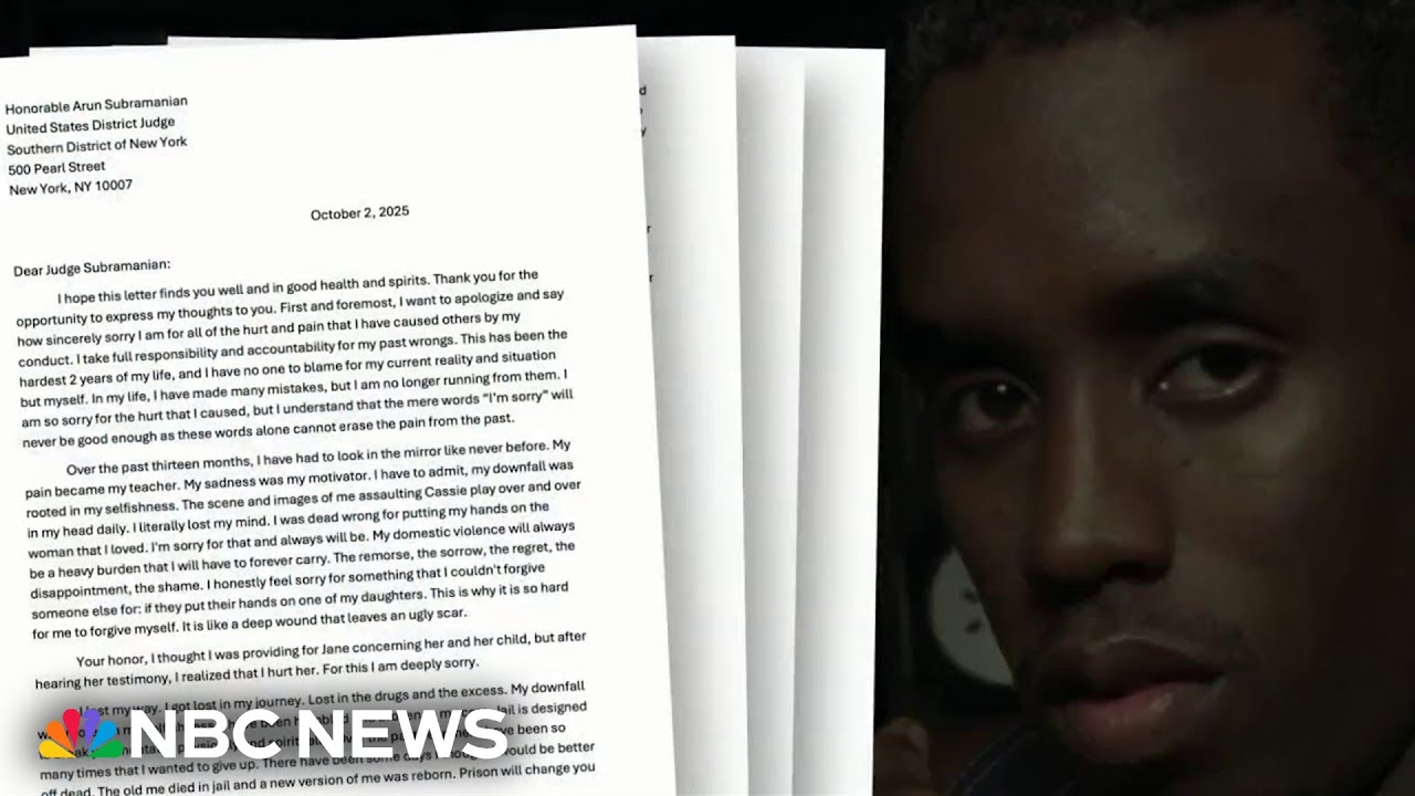 Diddy apologizes to women who accused him of abuse in letter to judge