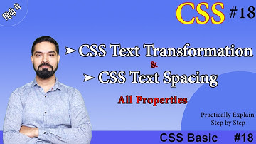 CSS Text Transformation and Text Spacing | CSS Text Transformation | CSS Text Spacing | #css18