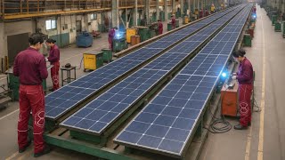 How Millions of Solar Panels Are Made | Complete Factory Manufacturing Process
