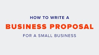 How to write a Business Proposal