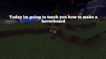 Minecraft Tutorial:how to make a working hoverboard