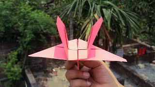 Throwing  Paper Airplane That Flies Far | How To Make Paper Rocket Plane Flying In The Sk