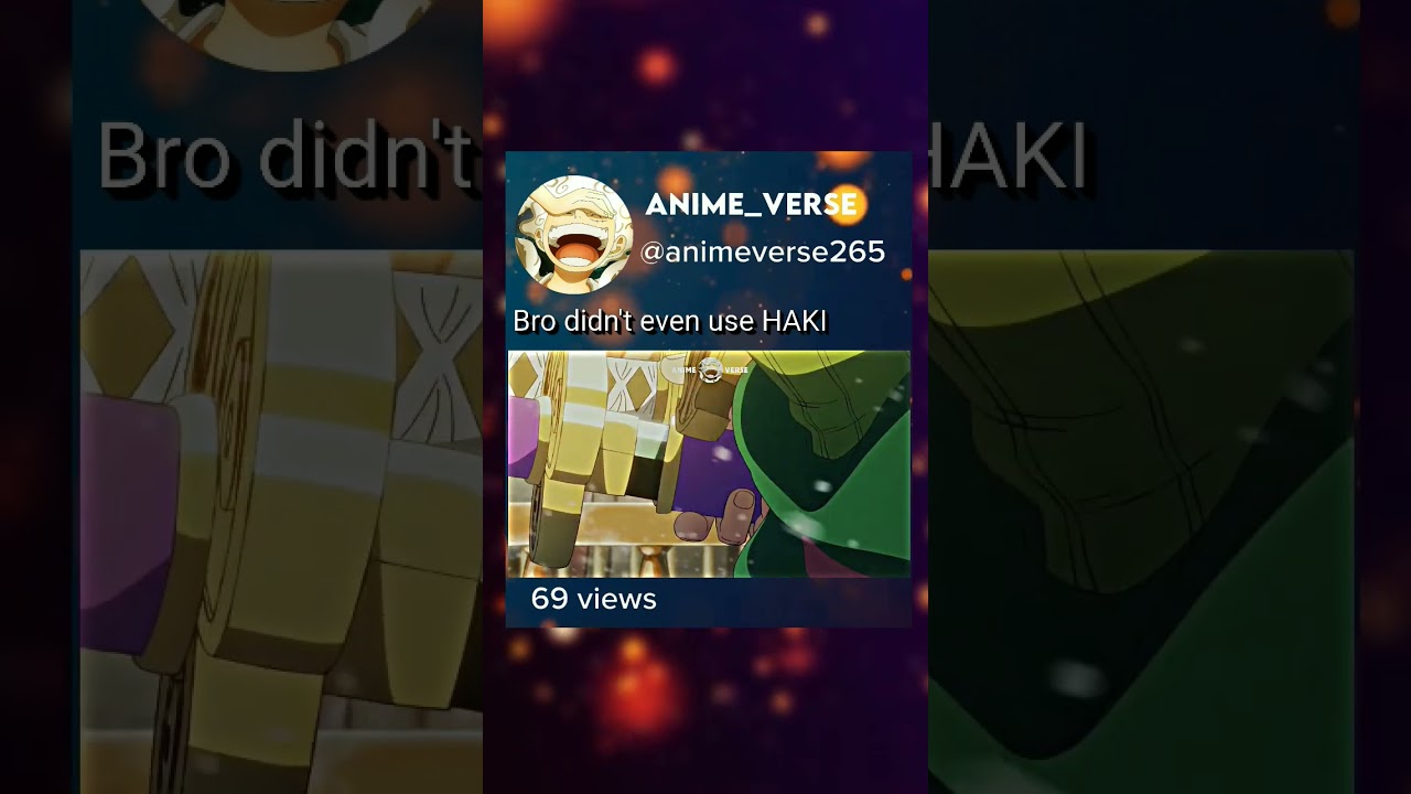 bro didn't even use haki