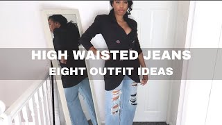 HIGH WAISTED JEANS | EIGHT OUTFIT IDEAS | UK SIZE 12 by Domanique's Diary 89 views 1 year ago 3 minutes, 5 seconds