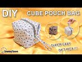 DIY CUBE POUCH BAG | Super Easy purse bag Tutorial | Sewing Gift Ideas [sewingtimes]