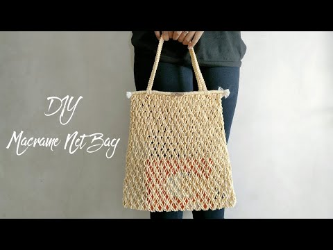 DIY | Macrame Net Bag | Tote Bag | Tutorial Tas Macrame ...