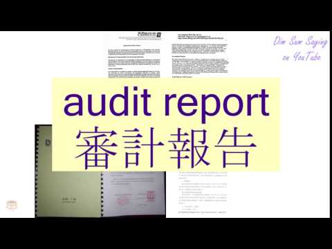 "AUDIT REPORT" in Cantonese (審計報告) - Flashcard