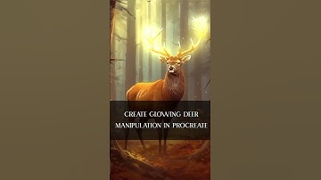 CREATE GLOWING DEER MANIPULATION IN PROCREATE✨ #tutorial #shortvideo