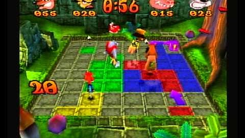 "Crash Bash" Playstation (PSX) two player gameplay (no commentary, no logo)