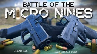 Glock 43X vs  S&W Shield Plus // Battle of the Micro 9s!