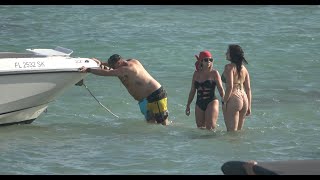 Bad boating day at haulover sandbar or is it ?