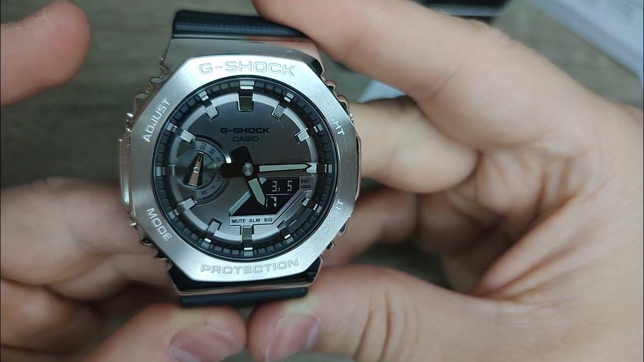 HOW TO CHANGE / ADJUST TIME CASIO GSHOCK GA21001AER YouTube