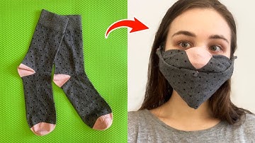 Two-sock face mask in just 2 minutes/ Winter version of the most unusual mask of the outgoing year