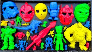 Clean up superhero mask berlumpur, spiderman mask, ironman, hulk mask, ultraman, skibidi toilet