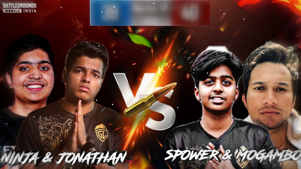 JONATHAN & NINJA VS SPOWER & MOGAMBO🔥❤️|2v2 TDM BATTLE 🔥