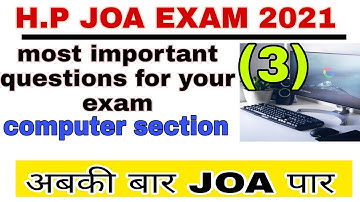 joa it post code 817 importent question related to computer awareness