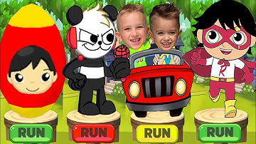 Tag with Ryan vs Vlad and Niki Run - Mystery Egg Character vs Red Titan- All Costumes Unlocked