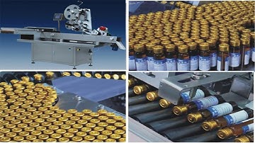 Horizontal ampoule bottle labeling machine Medical Vials Labeler machine à étiquettes bouteille