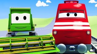 Troy le Train et la Moissonneuse batteuse à Car City | Dessin animés pour enfants