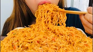 ASMR 8 PACKETS OF FIRE NOODLES EATING |CHALLENGE | NEPALI MUKBANG