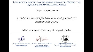 Seminar on Analysis, Differential Equations and Mathematical Physics - Milos Arsenovic