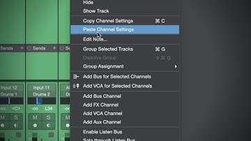 Copy and Paste Multiple Channel Settings in #StudioOne
