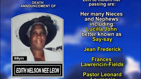 Edith Nelson nee Leon long