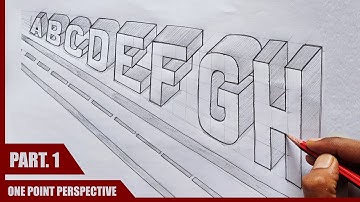 3D TYPOGRAPHY | Part 1 | One Point Perspective | Typography Tutorial [Tabrez Arts]