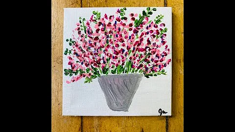 EASY/BEGINNER - Let's Paint A Vase of Sweet and Pr...