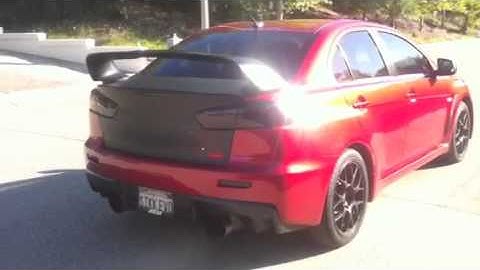 Evo X custom exhaust and launch