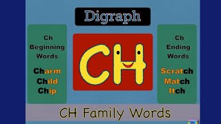 Digraph CH  Sound | CH Beginning and Ending Words | Phonics  #english #phonics