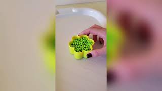 ASMR Video with beads, balls, wooden toys, marble run and other