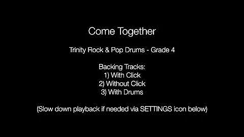 Come Together by The Beatles - Backing Track Drums (Trinity Rock & Pop - Grade 4)