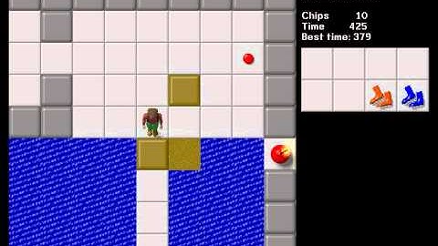 CCLP1 level 35 solution - 379 seconds