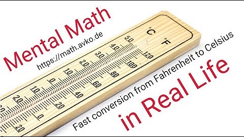 Quick conversion from Fahrenheit to Celsius