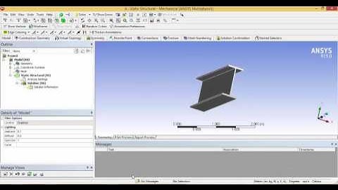 Design and simulation of a simple I beam(simplified)