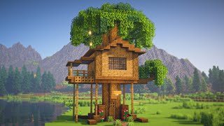 Easy And Simple Treehouse | Minecraft Tutorial