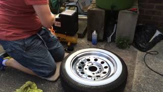 Fitting White Wall Tyre Trims