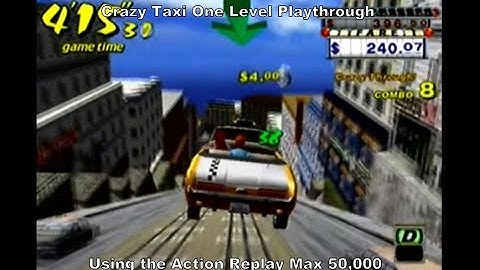 Crazy Taxi One Level Playthrough using the Ps2 Action Replay Max 50k :D #Playstation #Sony #Ps2 #Sub