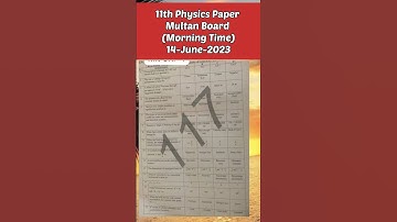 1st year physics Multan  board group1 solved paper 2023 || 11th class physics solved paper 2023