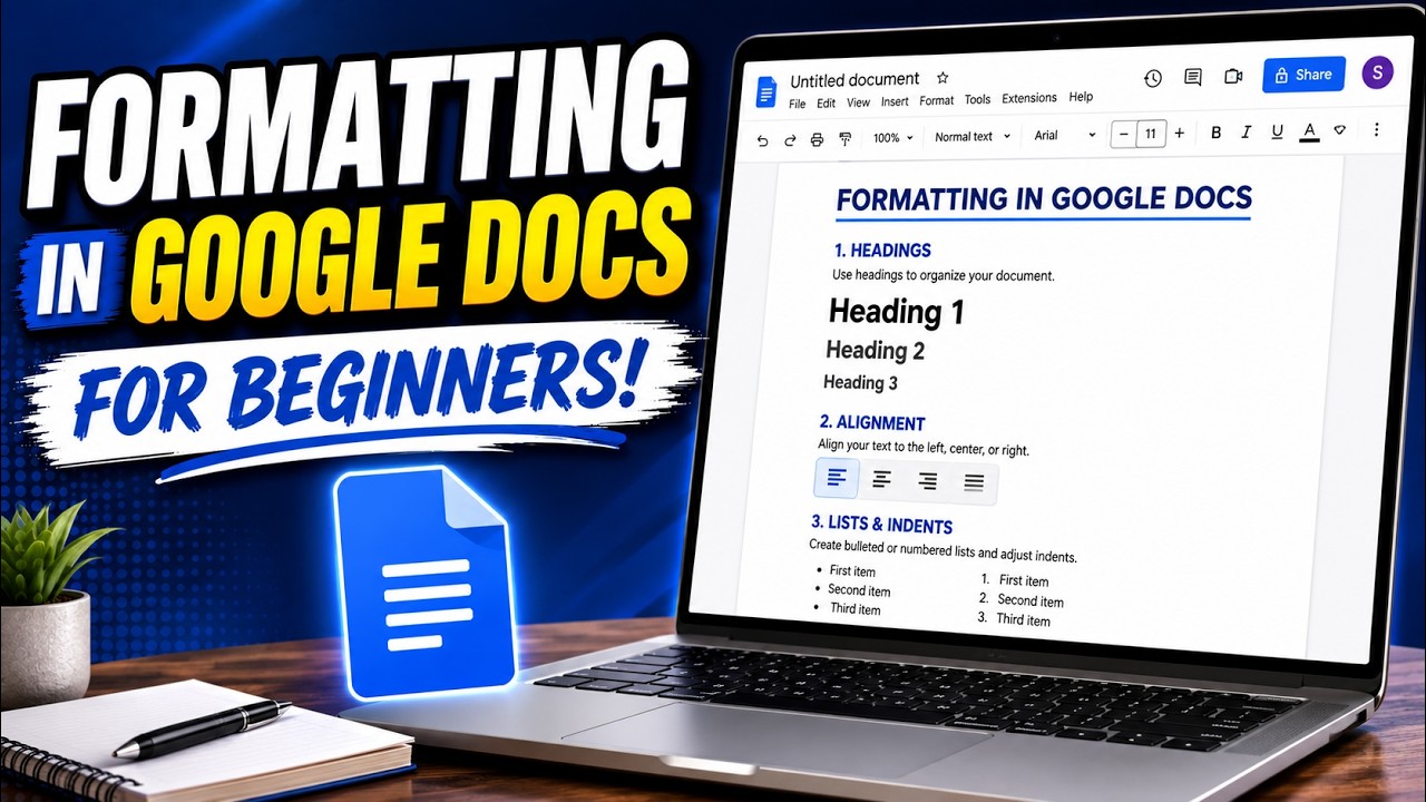 Formatting in Google Docs Tutorial For Beginners (2026) - YouTube