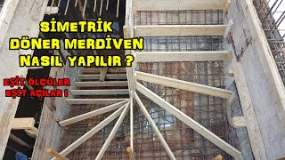 #SİMETRİK #DÖNER #MERDİVEN NASIL YAPILIR ? / #EŞİT #AÇILARDA VE #EŞİT #ÖLÇÜLERDE #DÖNER #MERDİVEN