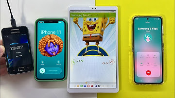 Incoming Call Big Samsung Tab A7, Z Flip5, IPhone 11 vs Galaxy Ace