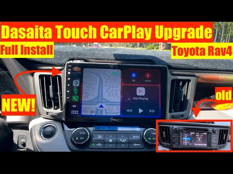 Dasaita Upgrade CarPlay for Toyota Rav4 How to DIY Install.  Compatible with Stock Reverse Camera