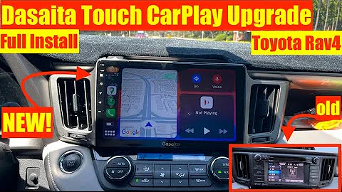 Dasaita Upgrade CarPlay for Toyota Rav4 How to DIY Install.  Compatible with Stock Reverse Camera