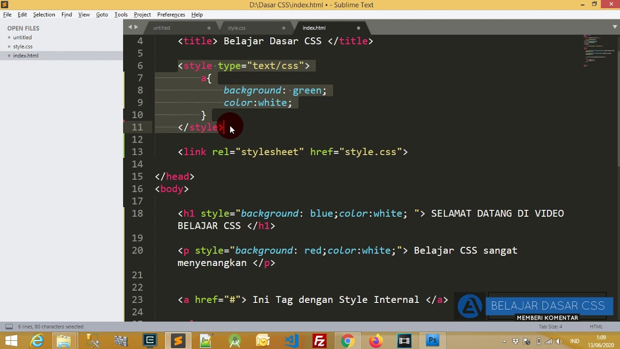 Dasar CSS : 7. Memberi Komentar pada CSS - YouTube